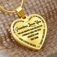 Grandma Loves You - Heart Necklace