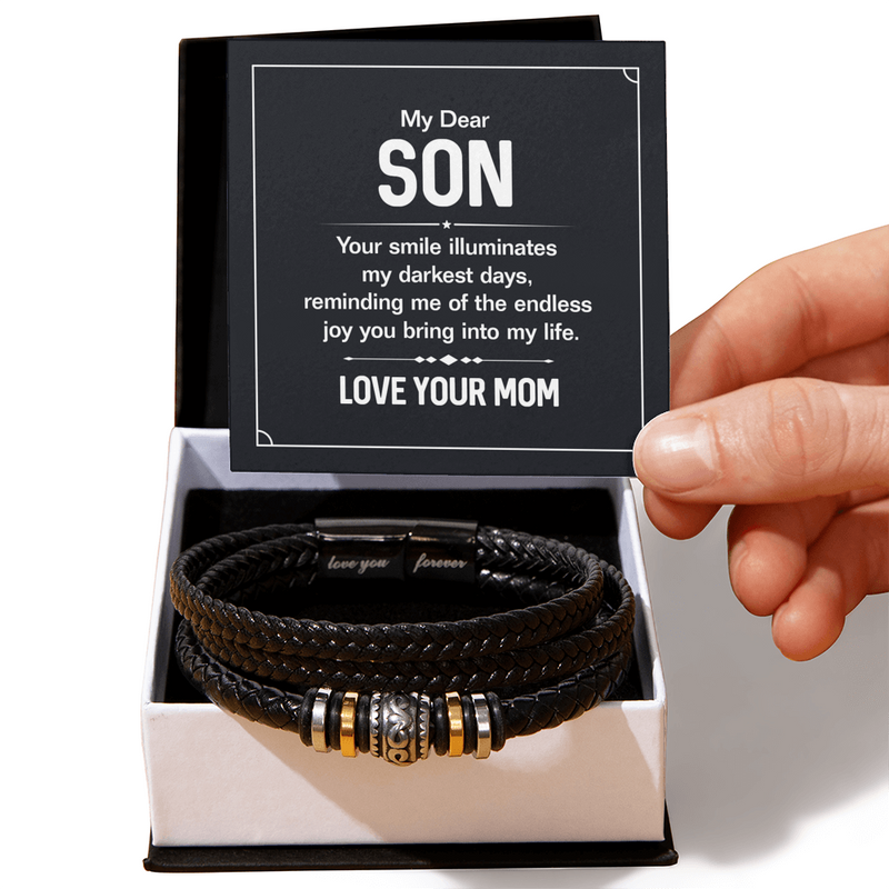 Your Smile - Mens Leather Bracelet